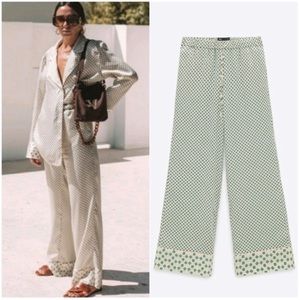 Zara printed pajamas pants.